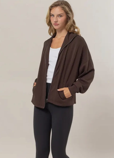Everyday Zip Up (Brown)