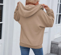Quilted hoodie zip up