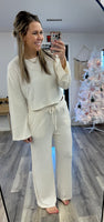 Ribbed PJ Set (Cream)