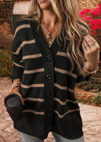 Striped Cardigan (Black)