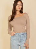 Square Neck Layering Top (Taupe)