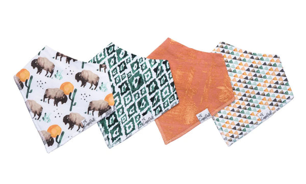 Copper Pearl Bandana Bib Set (Bison)