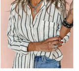 Ivory striped Button Up