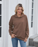 Textured hoodie (Brown)