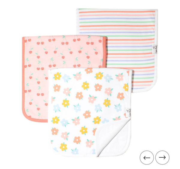Copper Pearl 3 pack burp clothes (Cheery)