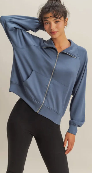 Scuba Zip (Dusty Navy)