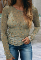 Sunflower Mesh Top