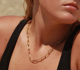 18K paperclip necklace gold