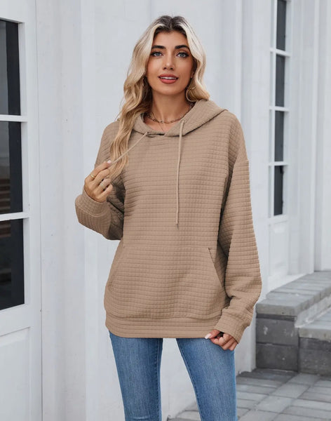 Waffle Detail Hoodie