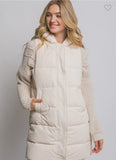 Josie Hooded Vest (White)
