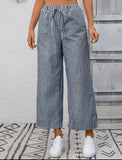 Striped Casual Pant (Navy)