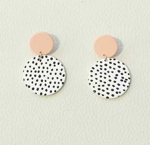 Spotted Circle Earrings