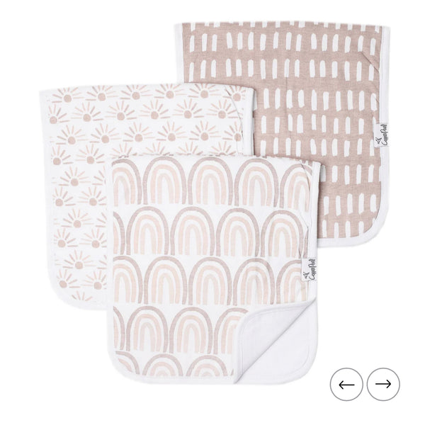 Copper Pearl 3 pack burp clothes (Bliss)