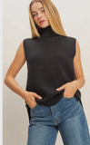 Turtle Neck Vest (Black)