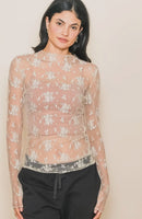 Lace See Through Layering top (beige)