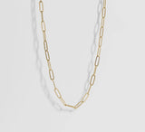 18K paperclip necklace gold