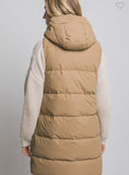 Josie Hooded Vest (Camel)