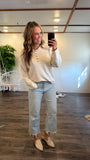Oatmeal Henley Top
