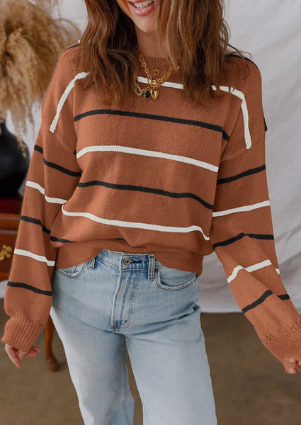 Striped Sweater (Orange)