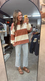 Colorblock Sweater (Rust)