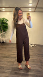 Rayon Jumpsuit (Brown)