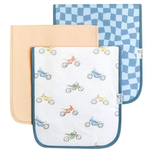 Copper Pearl 3 pack burp clothes (Ryder)
