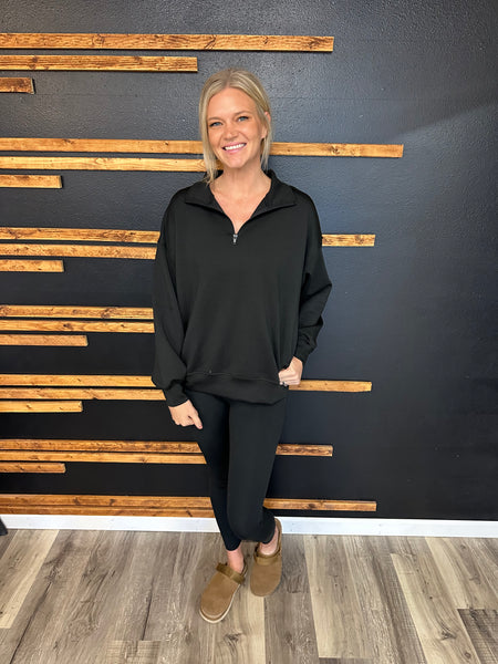 Scub Half Zip (Black)