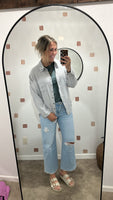 Gauze Button Up (Grey)