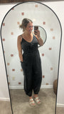 Black Acid Wash Jumpsuit