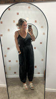 Black Acid Wash Jumpsuit