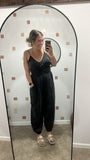 Black Acid Wash Jumpsuit
