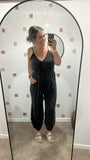 Black Acid Wash Jumpsuit