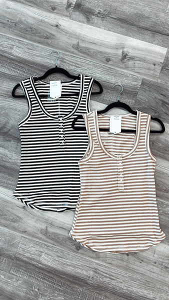 Striped Tank (Black)