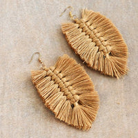 Macrame Taupe Earrings