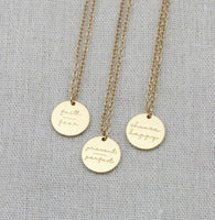 Gold Circle Inspiration Necklace