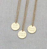 Gold Circle Inspiration Necklace