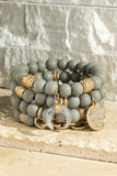 Grey Beaded Stack