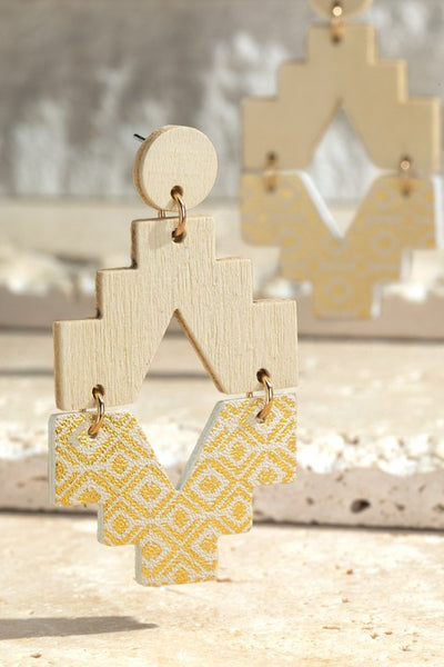 Ivory Aztec Earring