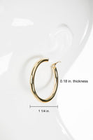 Gold Brass Hoop Earring