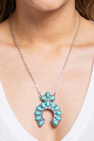 Turquoise Stone Blossom Necklace/Earring Set